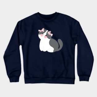 Coquette grey Cat Crewneck Sweatshirt